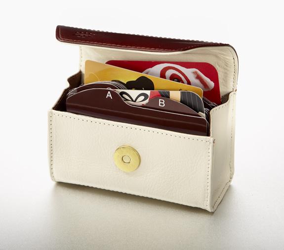 Card Holder Brandy Cream Leather-