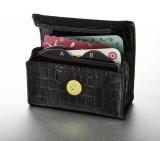 Card Holder Black Croc-