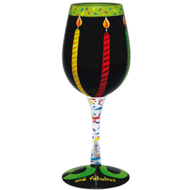 Fifty and Fabulous Wine Glass-