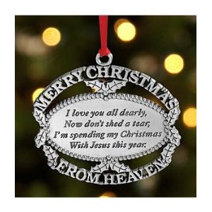 merry christmas from heaven pewter ornament with bookmark merry christmas from heaven pewter ornament with bookmark