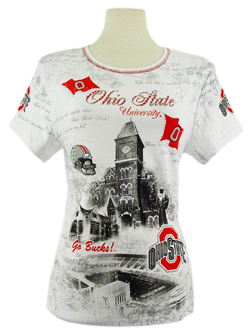 Ohio State Short Sleeve-White-