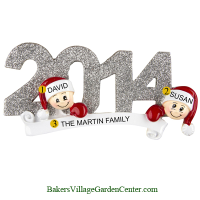 personalized christmas ornaments 2014 family of 2 personalized christmas ornaments 2014 family of 2