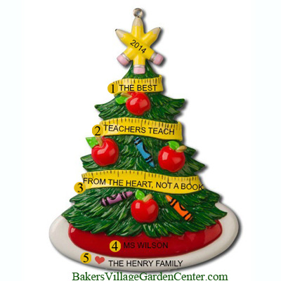 personalized ornaments school teacher page 2 teacher christmas ornament
